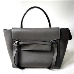 Celine Micro Belt Bag Gray Leather Handbag Shoulder Crossbody